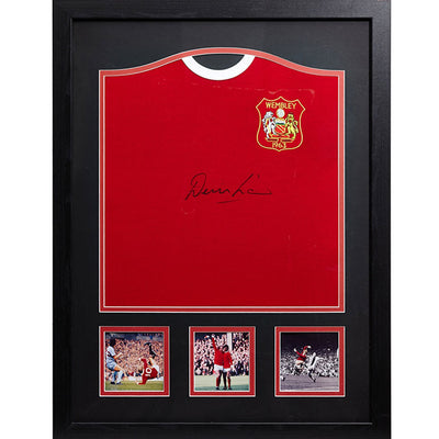 Manchester United FC Law Signed Shirt (Framed) - Gift Arch