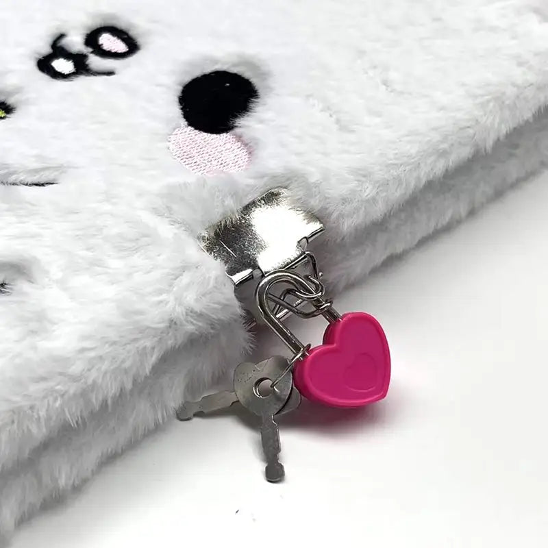 Adoramals Frances the Rabbit Plush Lockable Notebook with Padlock & Key - Gardens Countryside & Farm Parks