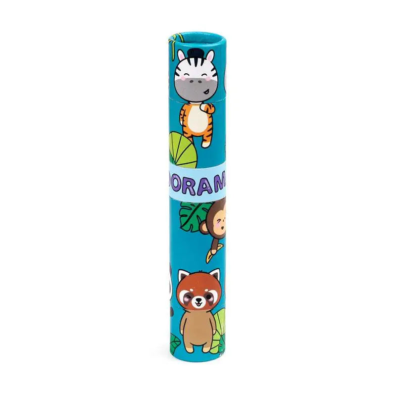 Adoramals Wild Large Twist Top Pencil Pot with 12 Colouring Pencils & Sharpener - Zoo Safari & Wildlife Parks