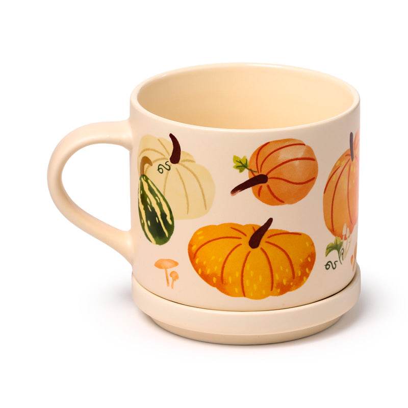 Autumn Harvest Porcelain Mug & Coaster Lid Set - Gift Arch
