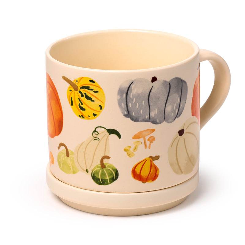 Autumn Harvest Porcelain Mug & Coaster Lid Set - Gift Arch