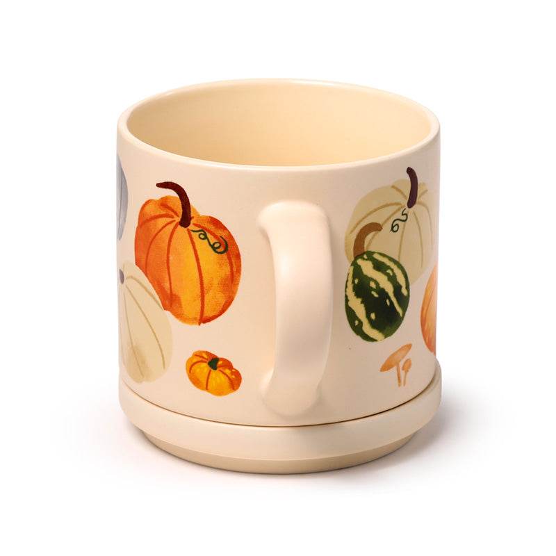 Autumn Harvest Porcelain Mug & Coaster Lid Set - Gift Arch