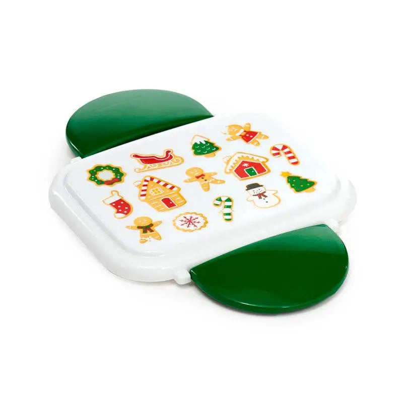 Christmas Baker Street Gingerbread Clip Lock Stacked Bento Lunch Box with Cutlery - Lunch Boxes & Snack Pots