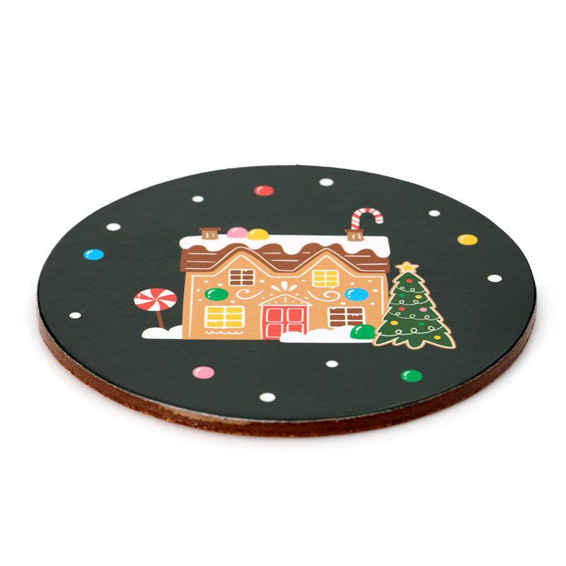 Christmas Baker Street Set of 4 Cork Coasters - Gift Arch