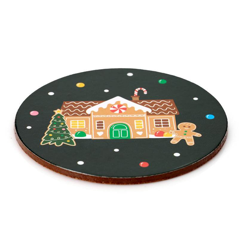 Christmas Baker Street Set of 4 Cork Coasters - Gift Arch