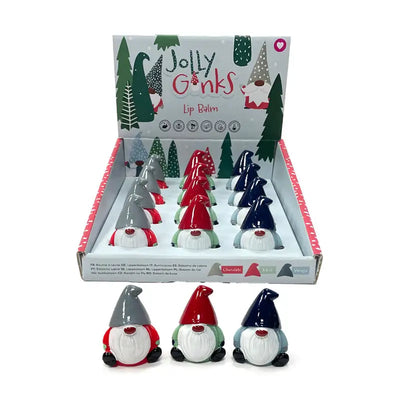 Christmas Jolly Gonk Lip Balm in a Shaped Holder - Lip Balm & Lip Gloss