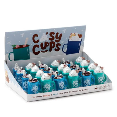 Cosy Hot Chocolate Lip Balm in Cup Shaped Holder - Lip Balm & Lip Gloss