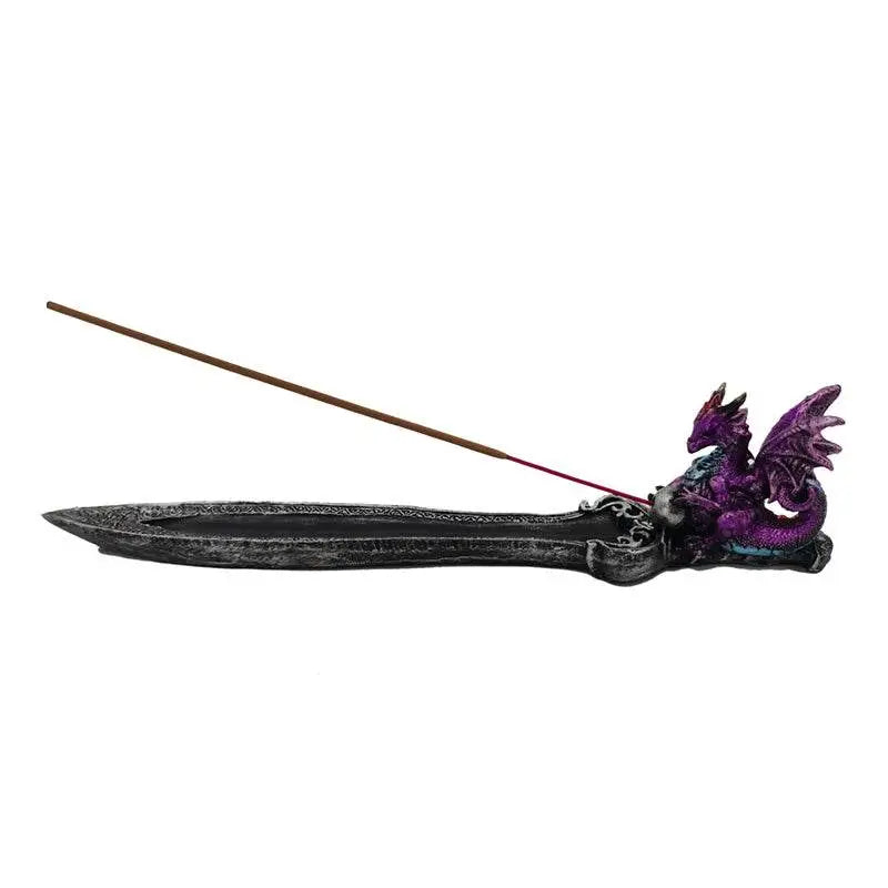 Dark Legends Mini Amethyst Dragon Incense Stick Burner - Incense Burners & Ash Catchers
