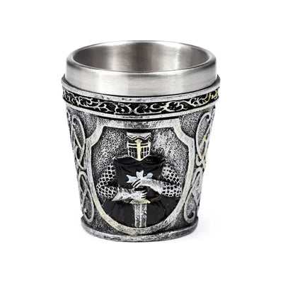 Decorative Medieval Black Knight Shot Glass - Mason Drinking Jars Glasses & Tumblers