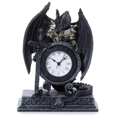 Dragon in Armour Mantle Clock - Clocks