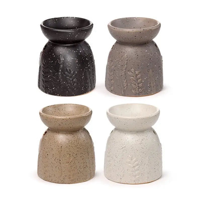 Eden Stone Effect Embossed Fern Ceramic Oil & Wax Melt Burner - Back in stock