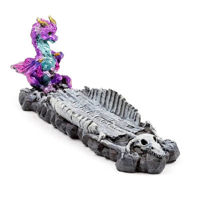 Elements Baby Dragon Skeleton Ashcatcher Incense Stick Burner - Incense Burners & Ash Catchers