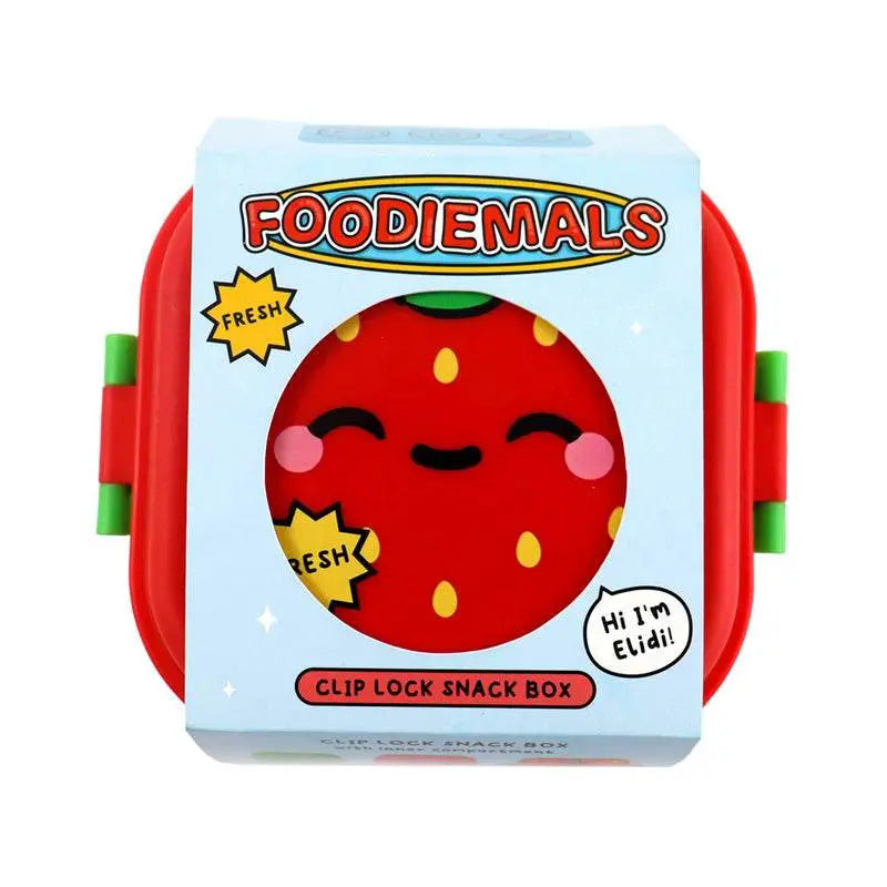 Elidi the Strawberry Foodiemals Clip Lock Stacked Bento Snack Lunch Box - Lunch Boxes & Snack Pots