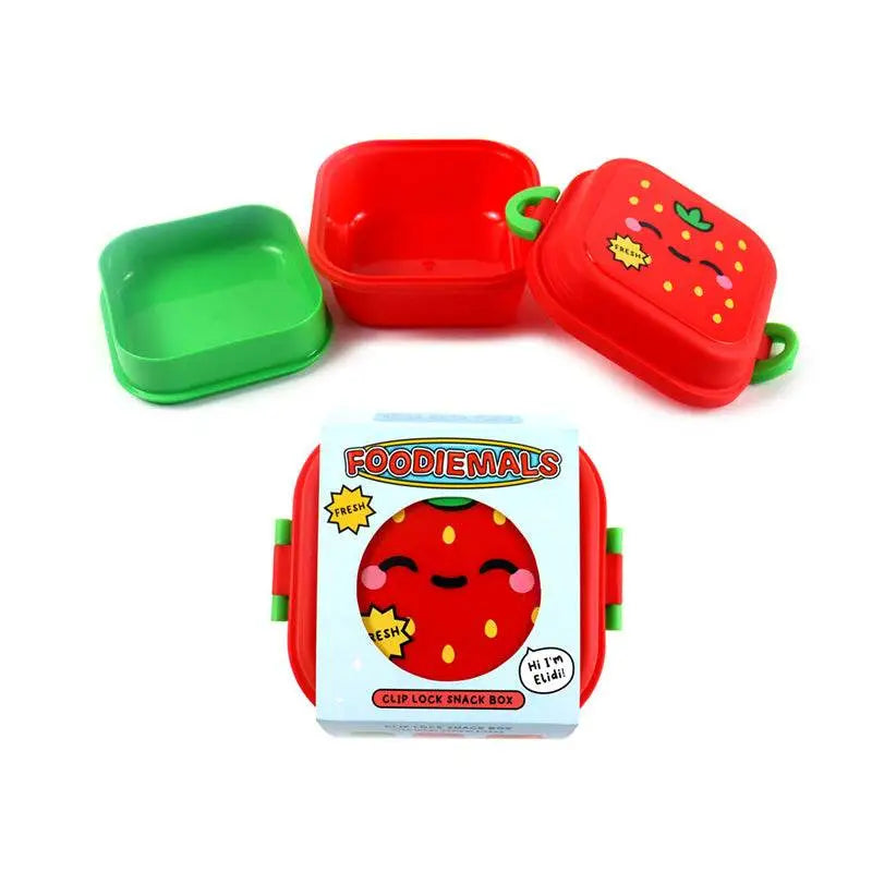 Elidi the Strawberry Foodiemals Clip Lock Stacked Bento Snack Lunch Box - Lunch Boxes & Snack Pots