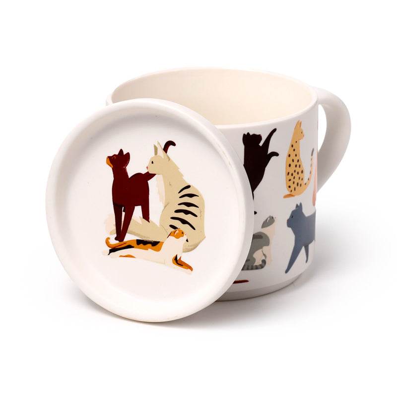 Feline Fine Cats (New) Porcelain Mug & Coaster Lid Set - Gift Arch