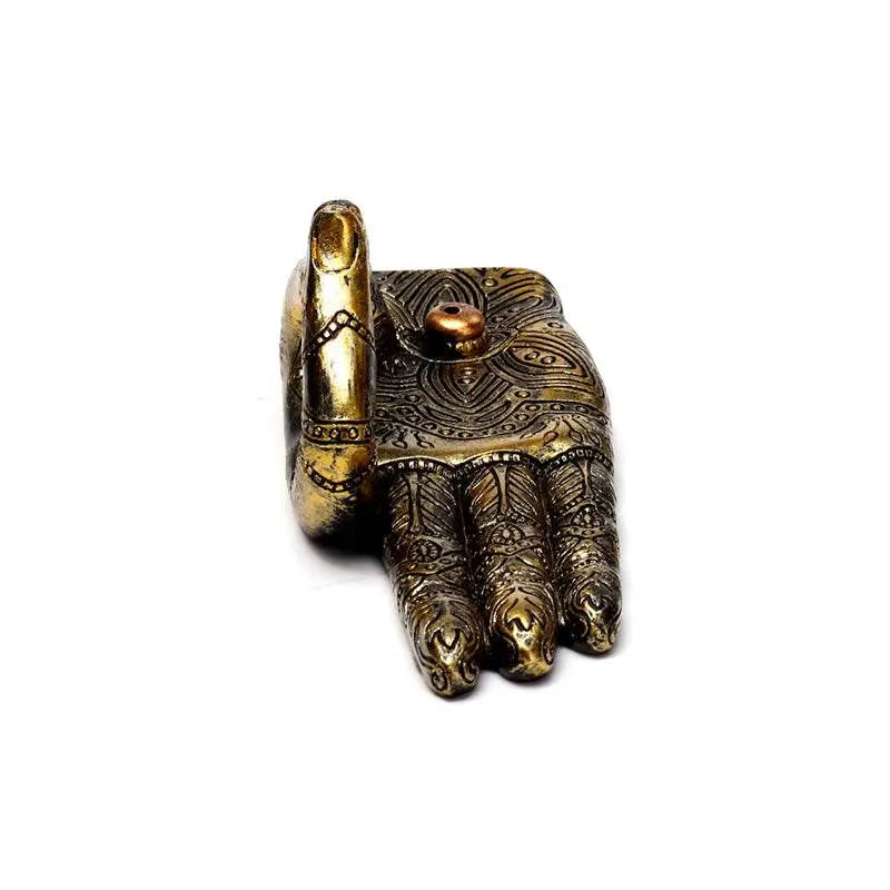 Henna Buddha Hand Ashcatcher Incense Stick Burner - Incense Burners & Ash Catchers