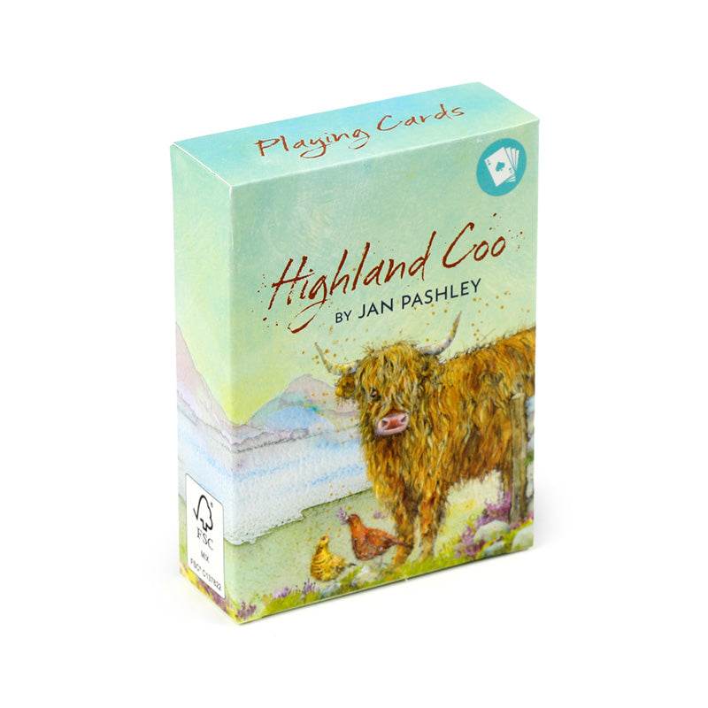 Jan Pashley Highland Coo Standard Playing Card Deck - Gift Arch