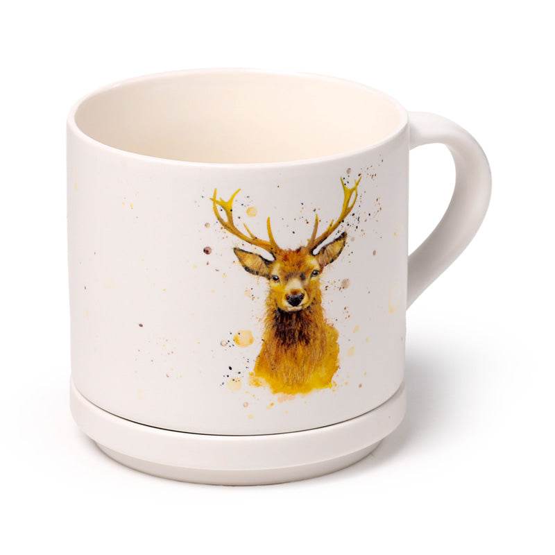 Jan Pashley Stag Porcelain Mug & Coaster Lid Set - Gift Arch
