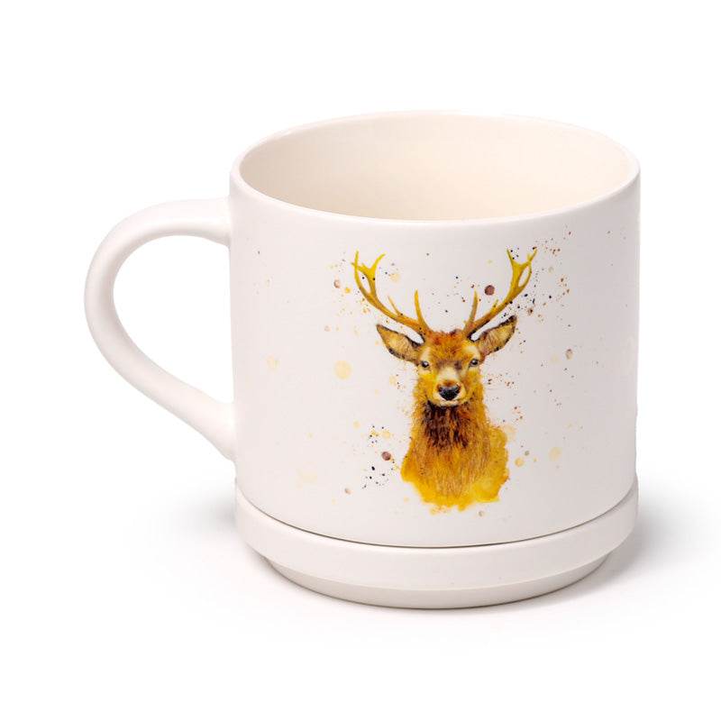 Jan Pashley Stag Porcelain Mug & Coaster Lid Set - Gift Arch