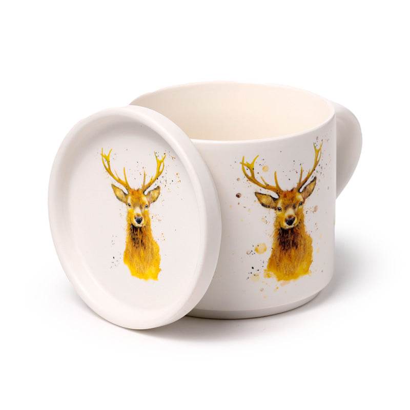 Jan Pashley Stag Porcelain Mug & Coaster Lid Set - Gift Arch