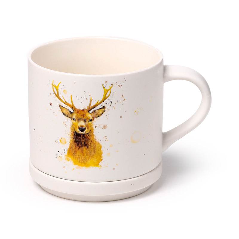 Jan Pashley Stag Porcelain Mug & Coaster Lid Set - Gift Arch