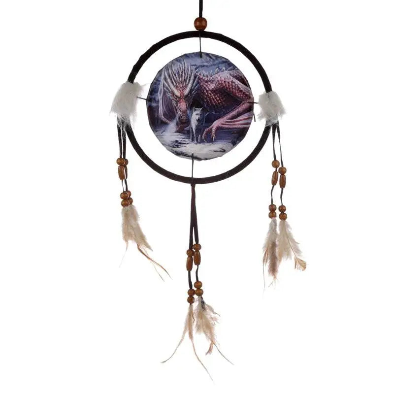 Lisa Parker Alliance Dragon & Wolf Dreamcatcher 16cm - Lisa Parker Designs