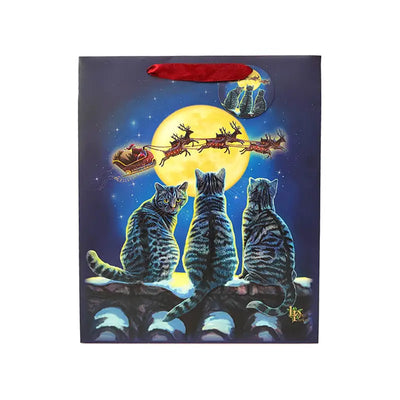 Lisa Parker Christmas Cats Gift Bag Large