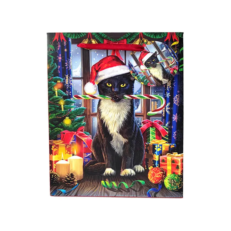 Lisa Parker Christmas Krampus Cat Gift Bag Medium