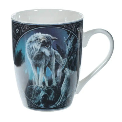 Lisa Parker Guidance Wolf Design Porcelain Mug - Mugs & Coffee Cups