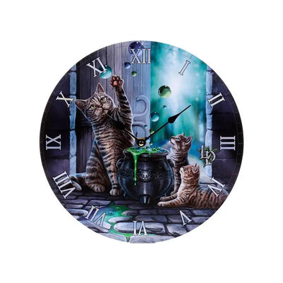 Lisa Parker Hubble Bubble Cat and Kitten Picture Clock - Clocks