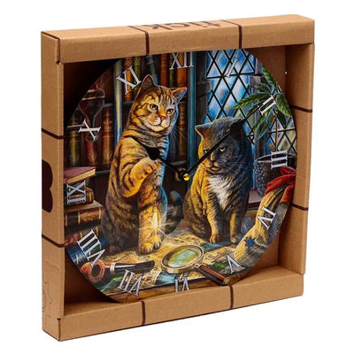 Lisa Parker Purrlock Holmes Cat Picture Clock - Clocks
