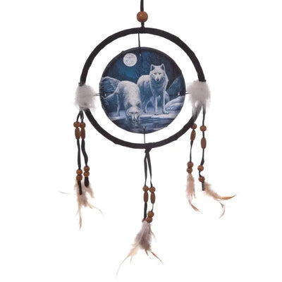 Lisa Parker Warriors of Winter Wolf Dreamcatcher 16cm - Lisa Parker Designs
