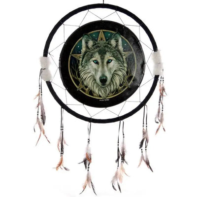 Lisa Parker Wolf Head Dreamcatcher 60cm - Lisa Parker Designs