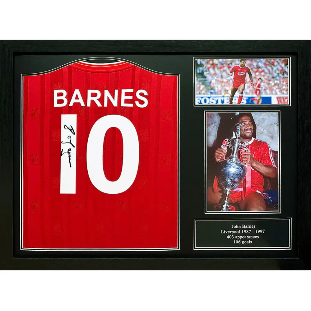 Liverpool FC Barnes Signed Shirt (Framed)