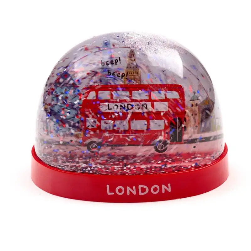 London Souvenir London Bus Large Glitter Snow Storm - Snow Globes