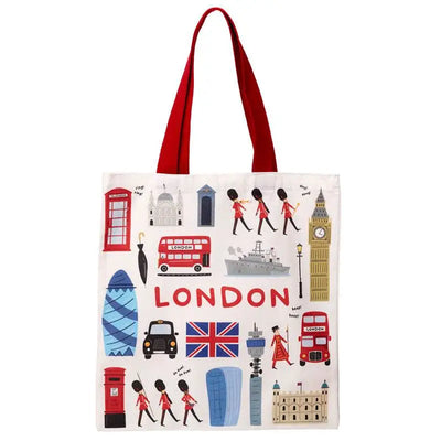 London Souvenir Reusable Tote Bag - Reusable Shopping & Storage Bags
