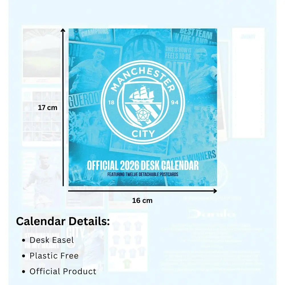 Manchester City FC Desktop Calendar 2026