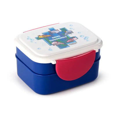 Minecraft Axolotl Clip Lock Stacked Bento Lunch Box with Cutlery - Lunch Boxes & Snack Pots