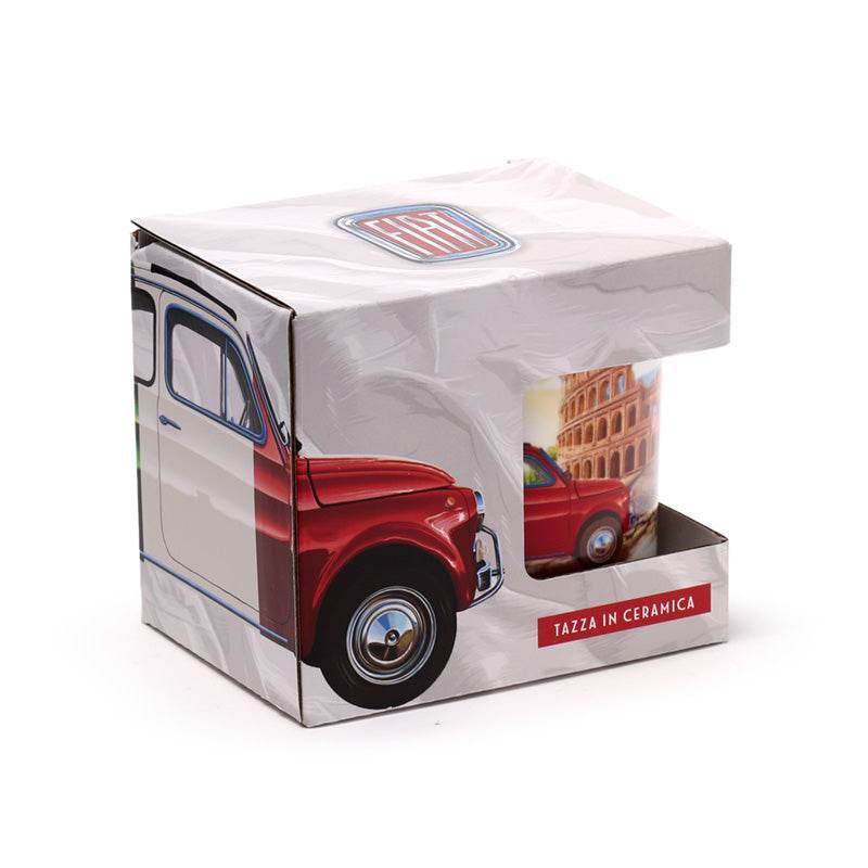 Fiat 500 Rome Porcelain Mug - Gift Arch