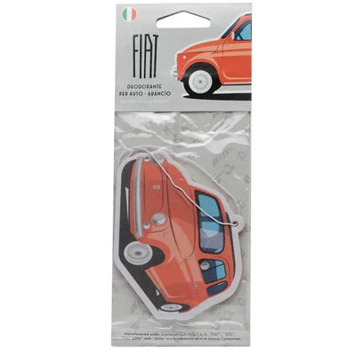 Orange Retro Red Fiat 500 Air Freshener - Car Air Fresheners