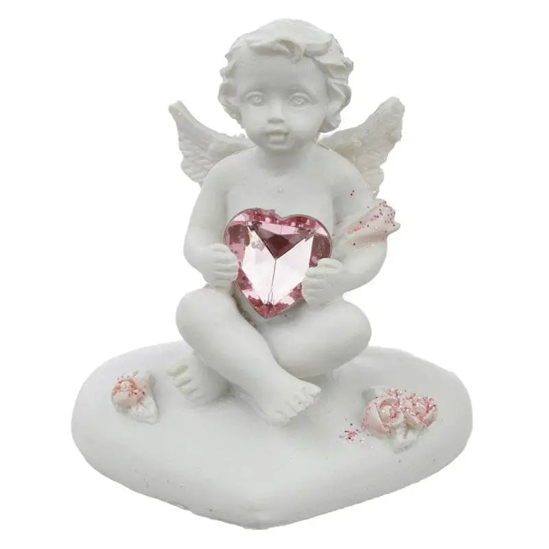 Peace of Heaven Heart of the Rose Cherub Figurine - Angels & Cherubs