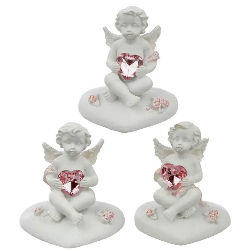 Peace of Heaven Heart of the Rose Cherub Figurine - Angels & Cherubs