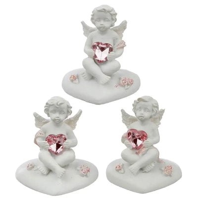 Peace of Heaven Heart of the Rose Cherub Figurine - Angels & Cherubs