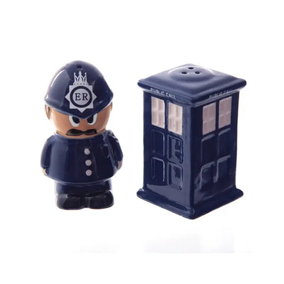 Police Box & Policeman London Icons Ceramic Salt & Pepper Set