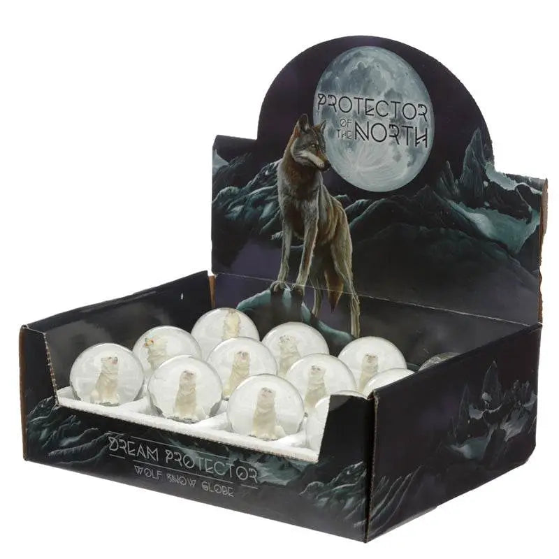 Protector of the North Dream Protector Wolf Snow Globe - Wolf Gifts & Collectables