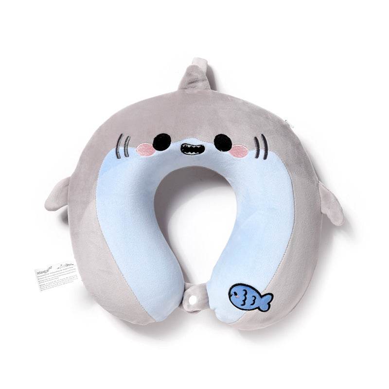 Relaxeazzz Archie the Shark Adoramals Plush Memory Foam Travel Pillow - Gift Arch