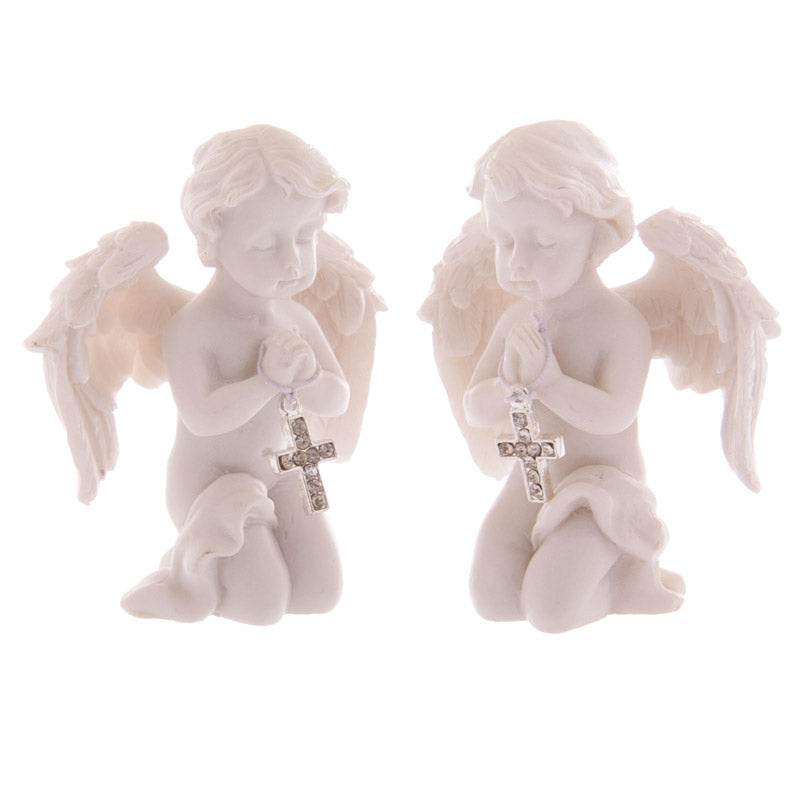 Cherub Praying with Bejewelled Cross - Gift Arch