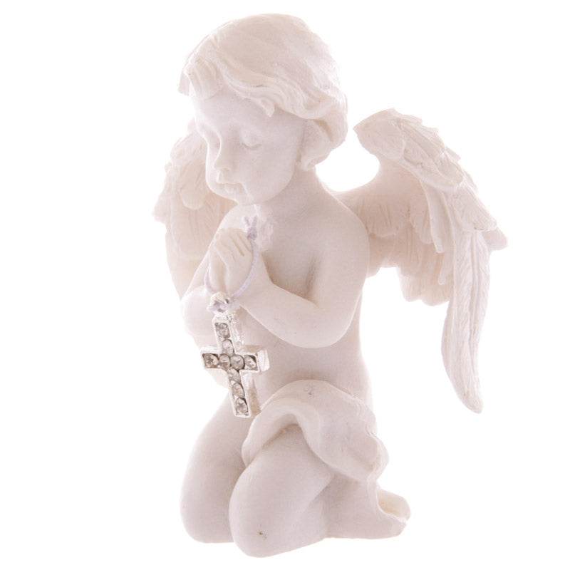 Cherub Praying with Bejewelled Cross - Gift Arch