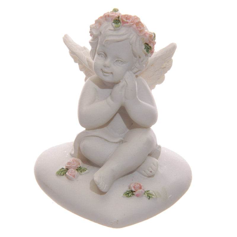 Cherubs With Pink Roses Sitting on a Heart - Gift Arch