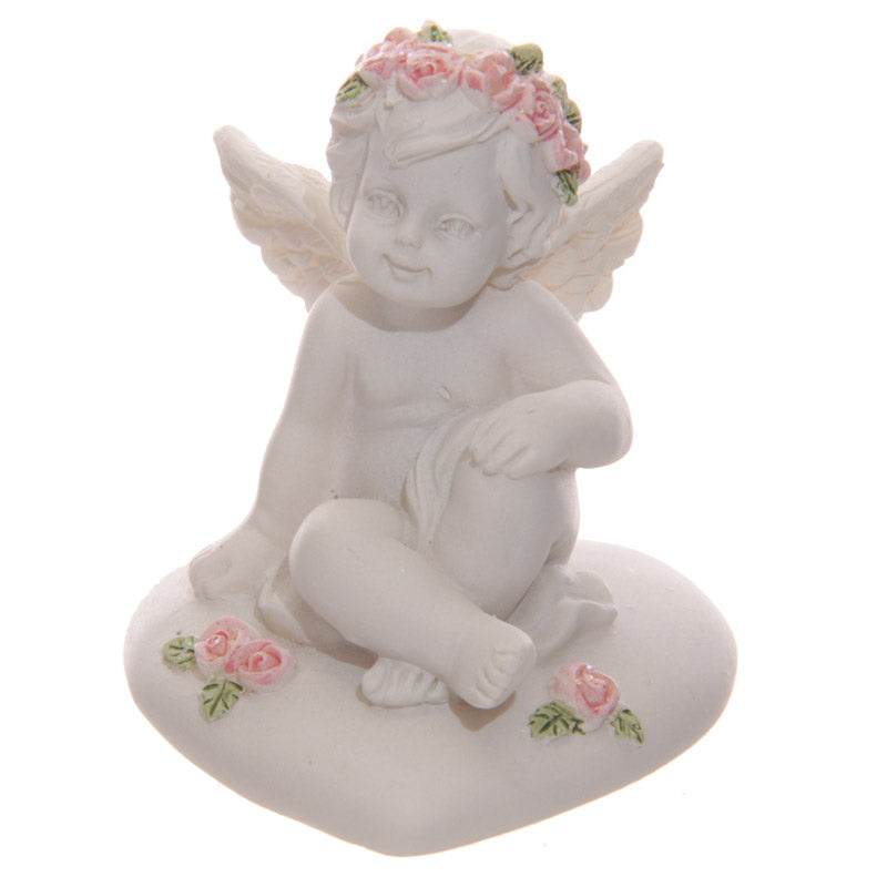 Cherubs With Pink Roses Sitting on a Heart - Gift Arch